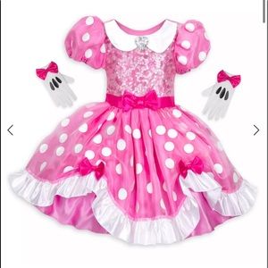 Minnie Mouse Costume for Kids SZ: 2 only Dress and Gloves excelente condición